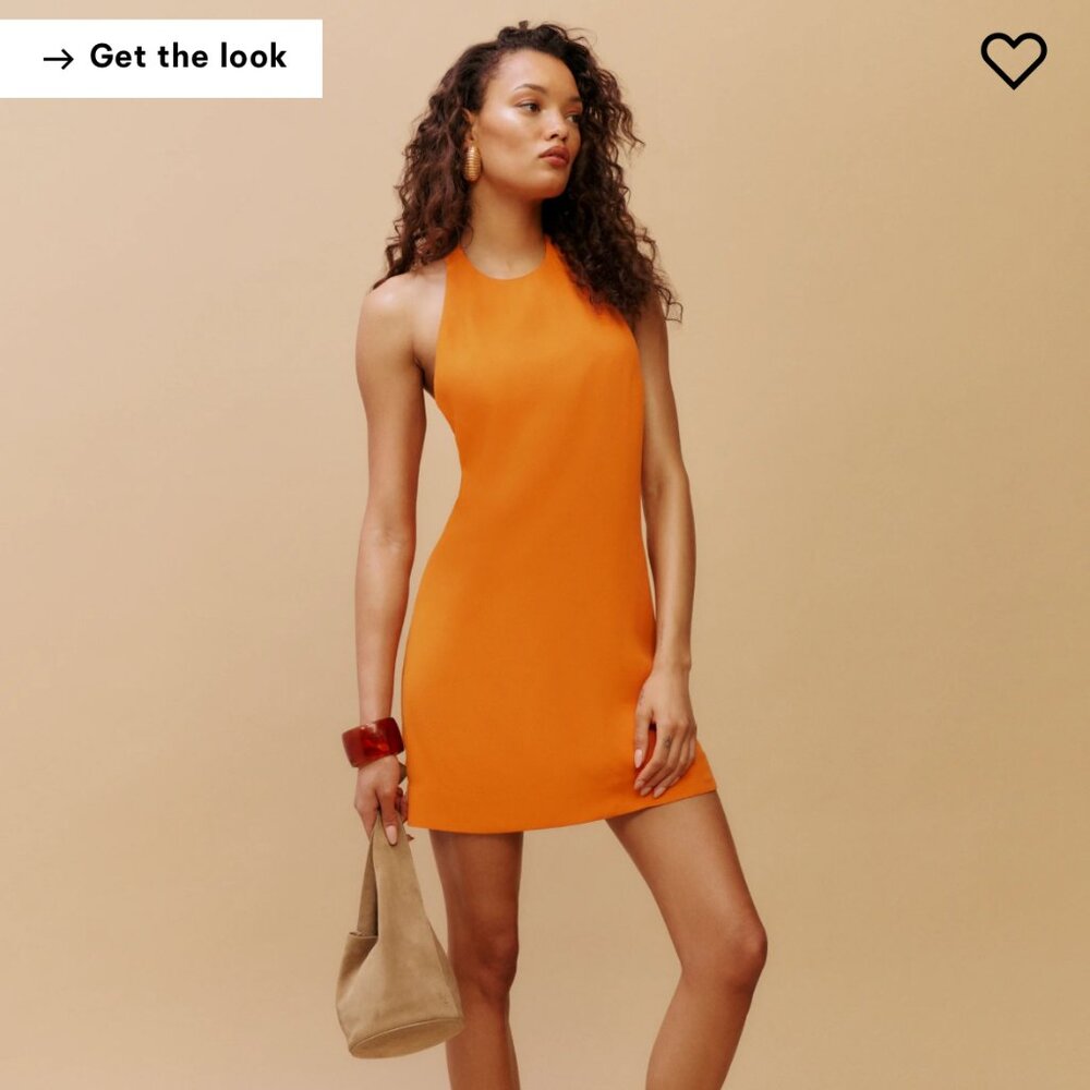 Reformation Avielle Mini Dress (brand new) in Nectarine